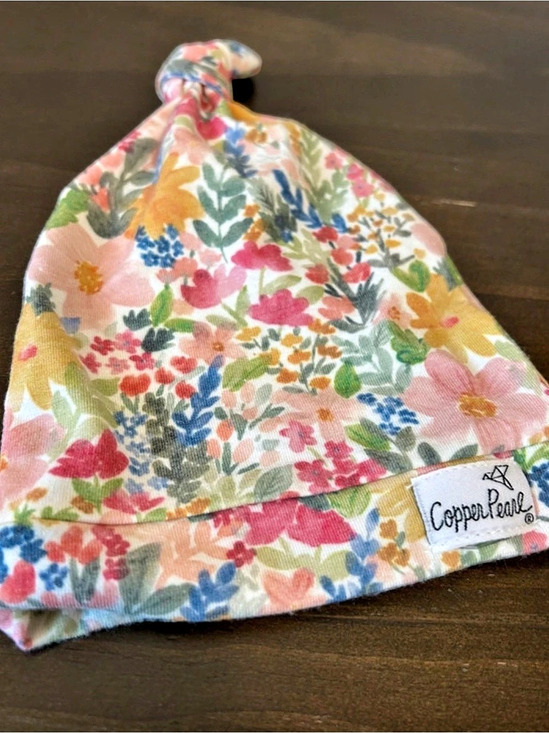 Copper Pearl Other - Copper Pearl Baby Beanie Top Knot Hat Bundle Stretchy Soft in Bayside & Lark